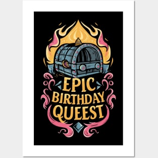 Epic BIrthday Queest For gamer Posters and Art